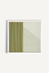OLEKA CANVAS - VERDANT FLOW, Oeuvre sur toile étirée, encadré Blanc