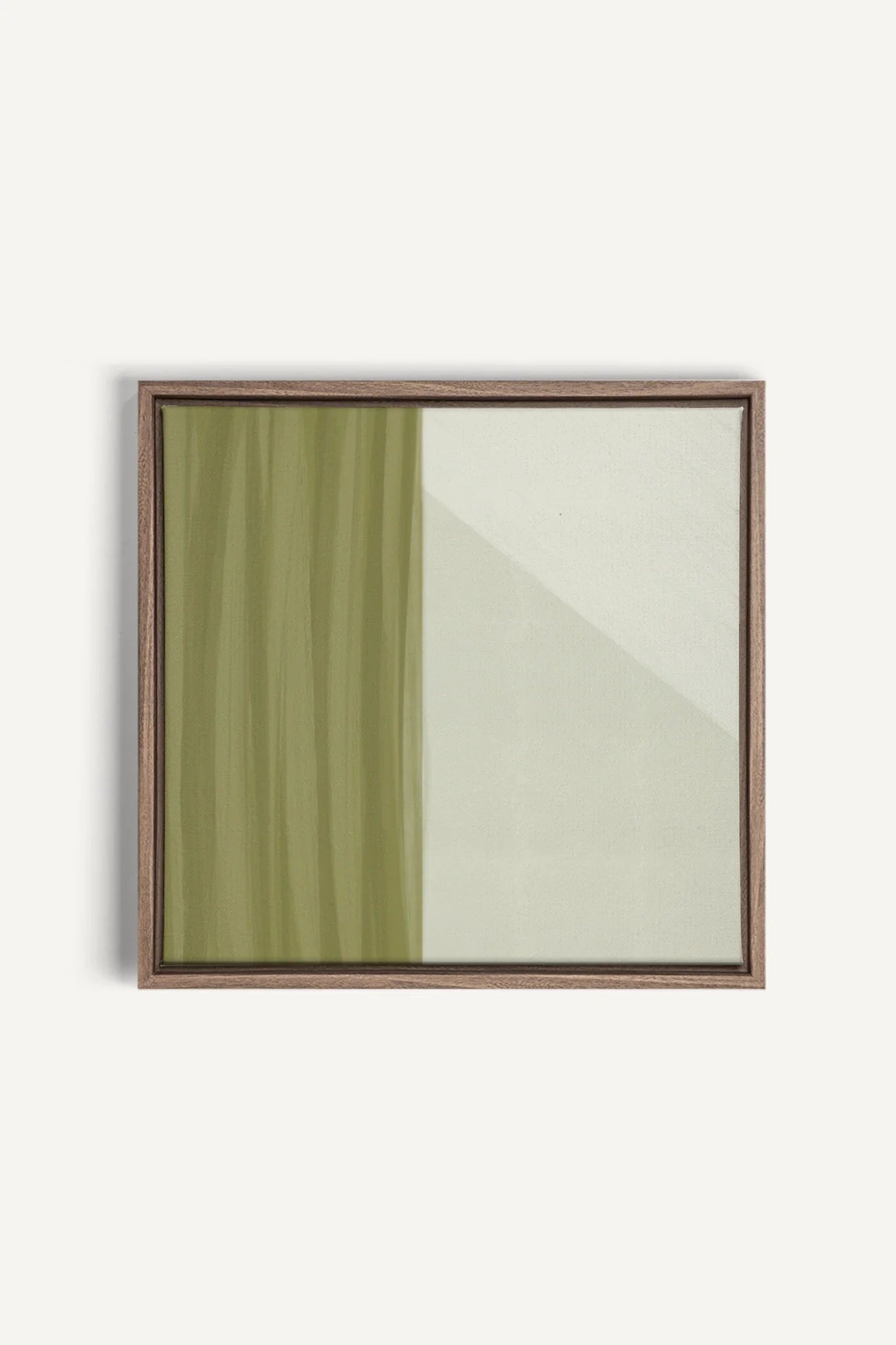 VERDANT FLOW, Oeuvre sur toile étirée, encadré Brun Chêne