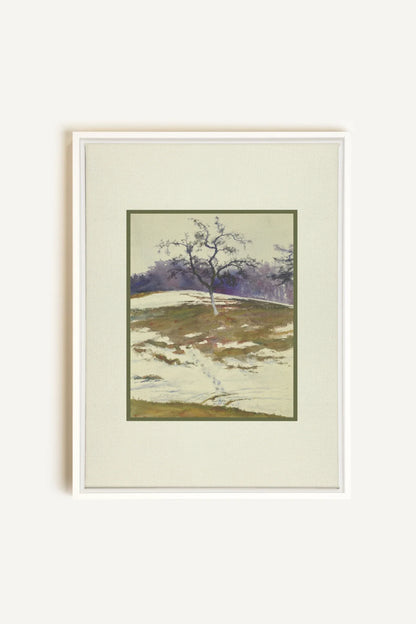 VESTIGE DE SAISON, Artwork on stretched canvas, framed in white