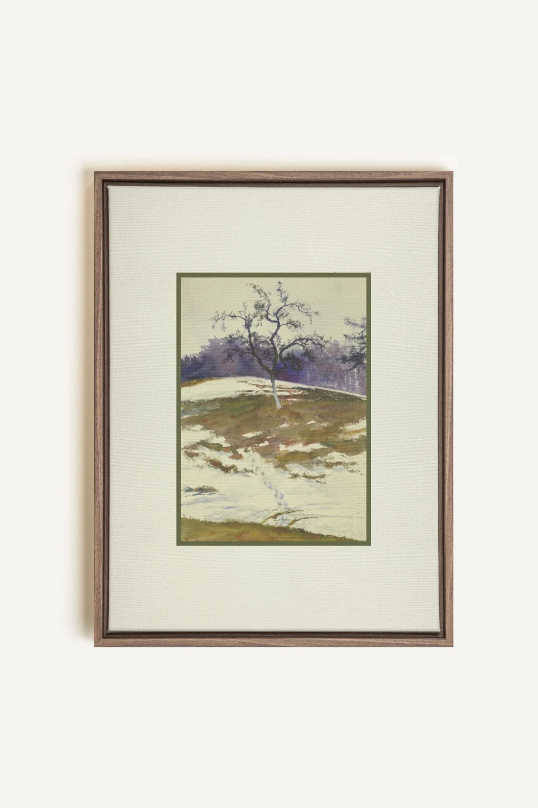 VESTIGE DE SAISON, Oeuvre sur toile étirée, encadré Brun Chêne