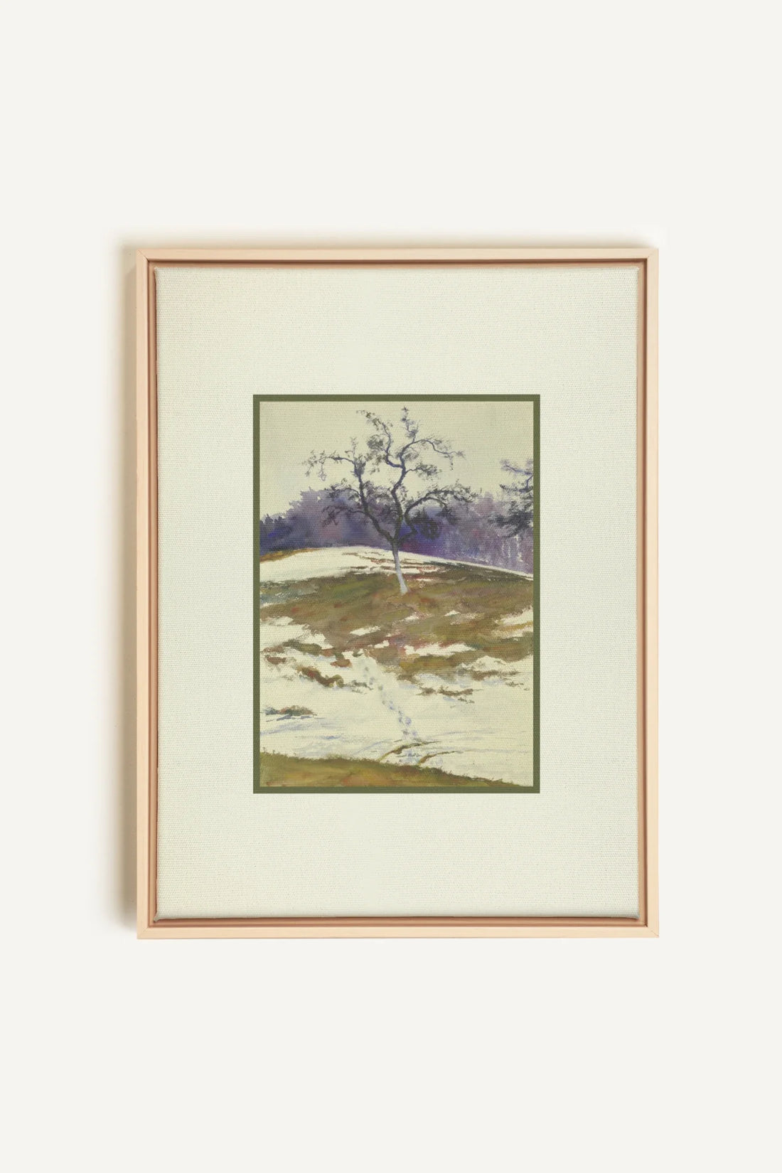 VESTIGE DE SAISON, Oeuvre sur toile étirée, encadré Naturel Clair