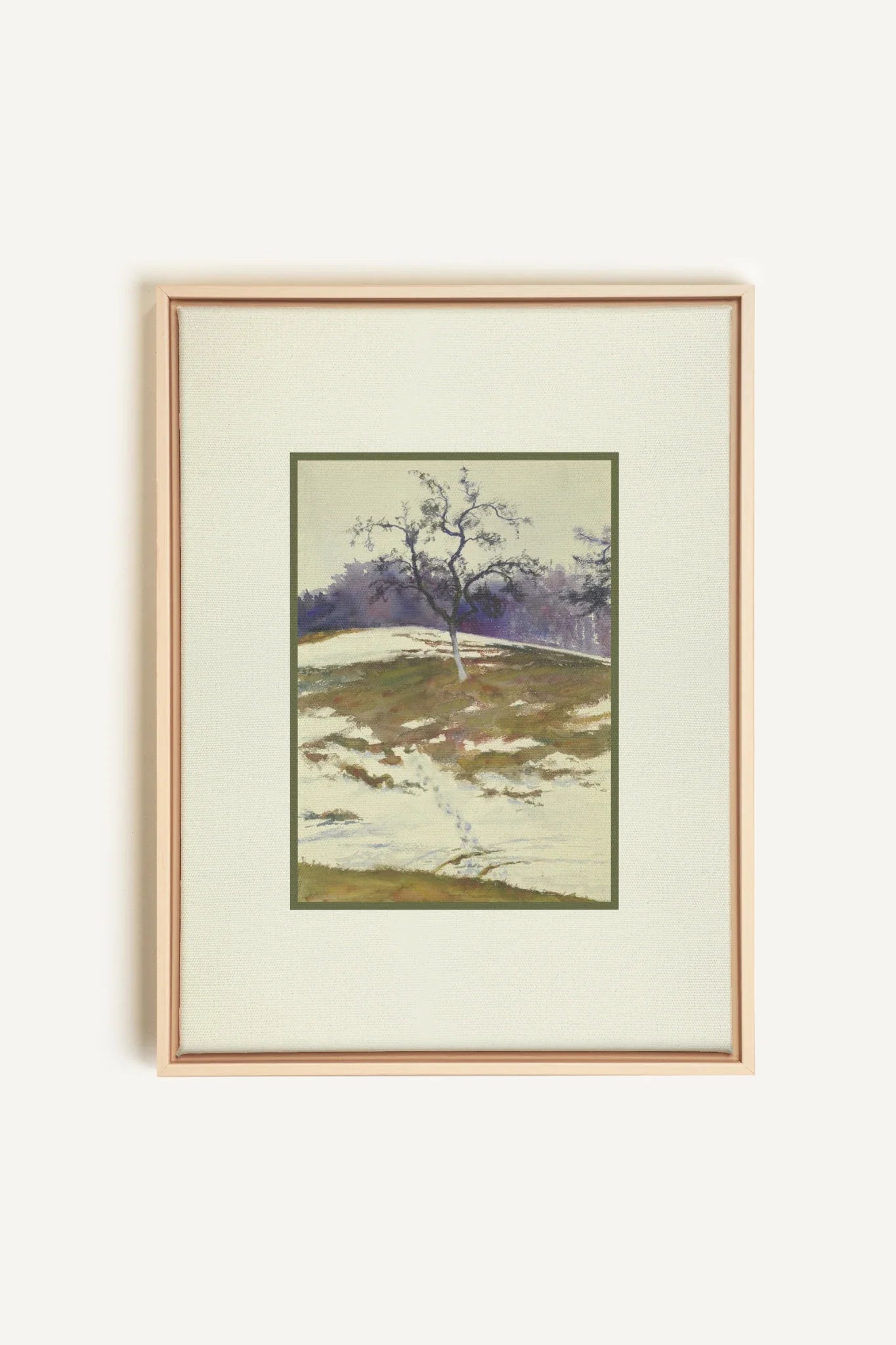 VESTIGE DE SAISON, Oeuvre sur toile étirée, encadré Naturel Clair