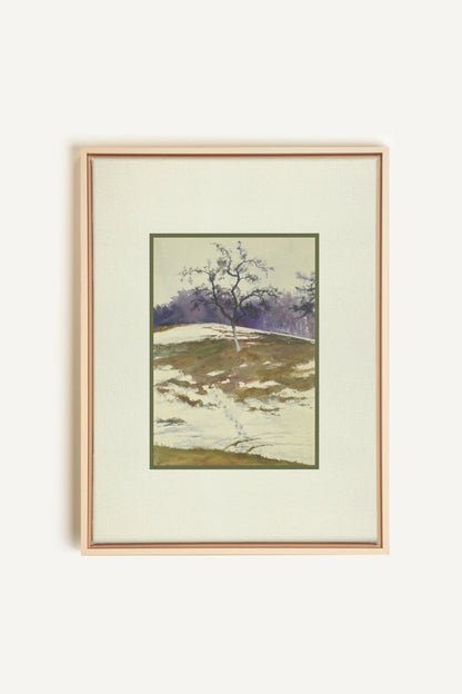 VESTIGE DE SAISON, Oeuvre sur toile étirée, encadré Naturel Clair