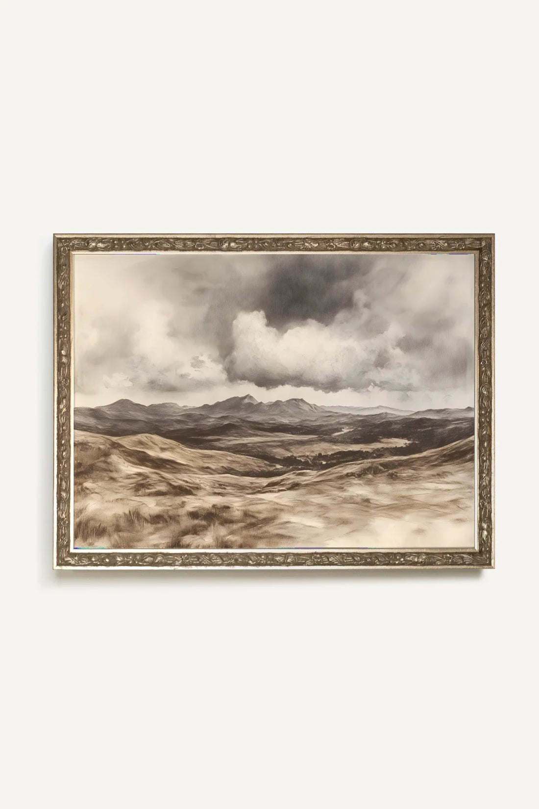 VESTIGES DU TEMPS, Oeuvre sur toile rigide, encadré Vintage Argent