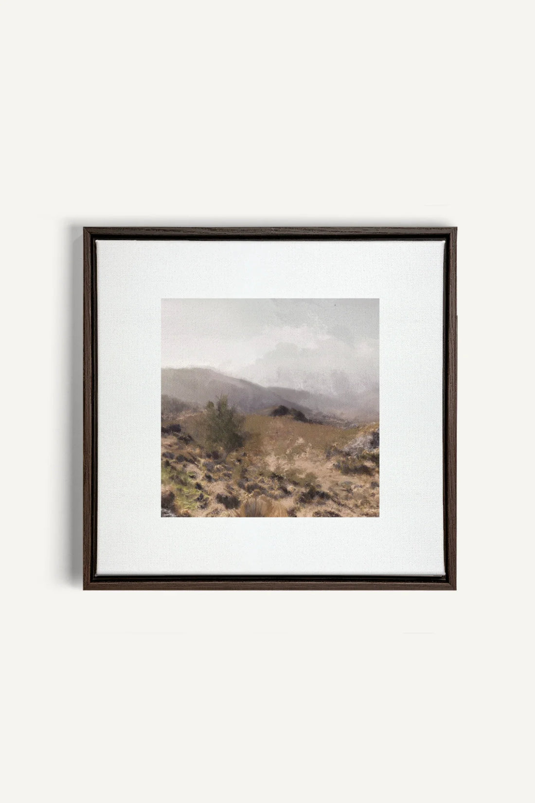 IRISH WILDERNESS, Oeuvre sur toile étirée, encadré Brun Noyer