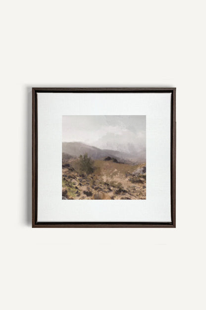 IRISH WILDERNESS, Artwork on stretched canvas, framed in Walnut Brown