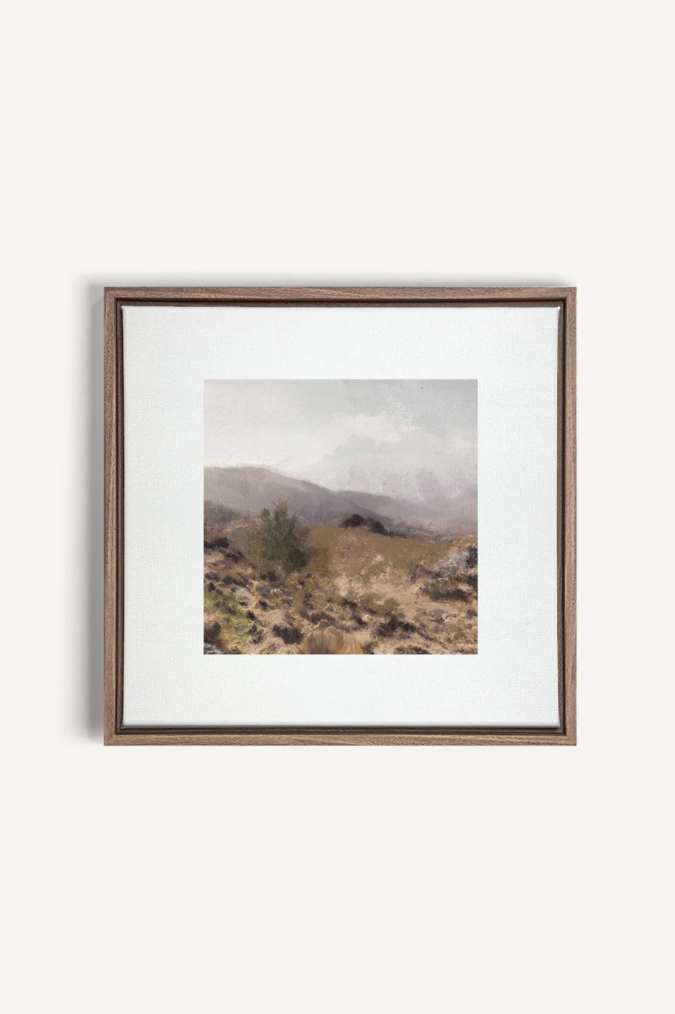 IRISH WILDERNESS, Artwork on stretched canvas, framed in Brown Oak