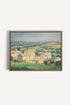 OLEKA CANVAS - VILLAGE IN BLOOM, Oeuvre sur toile étirée, encadré Brun Chêne