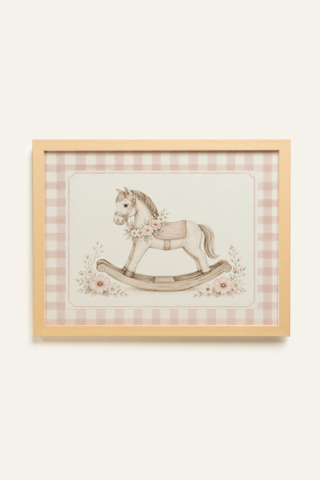 VINTAGE PONY, Oeuvre sur toile rigide, encadré Naturel Clair