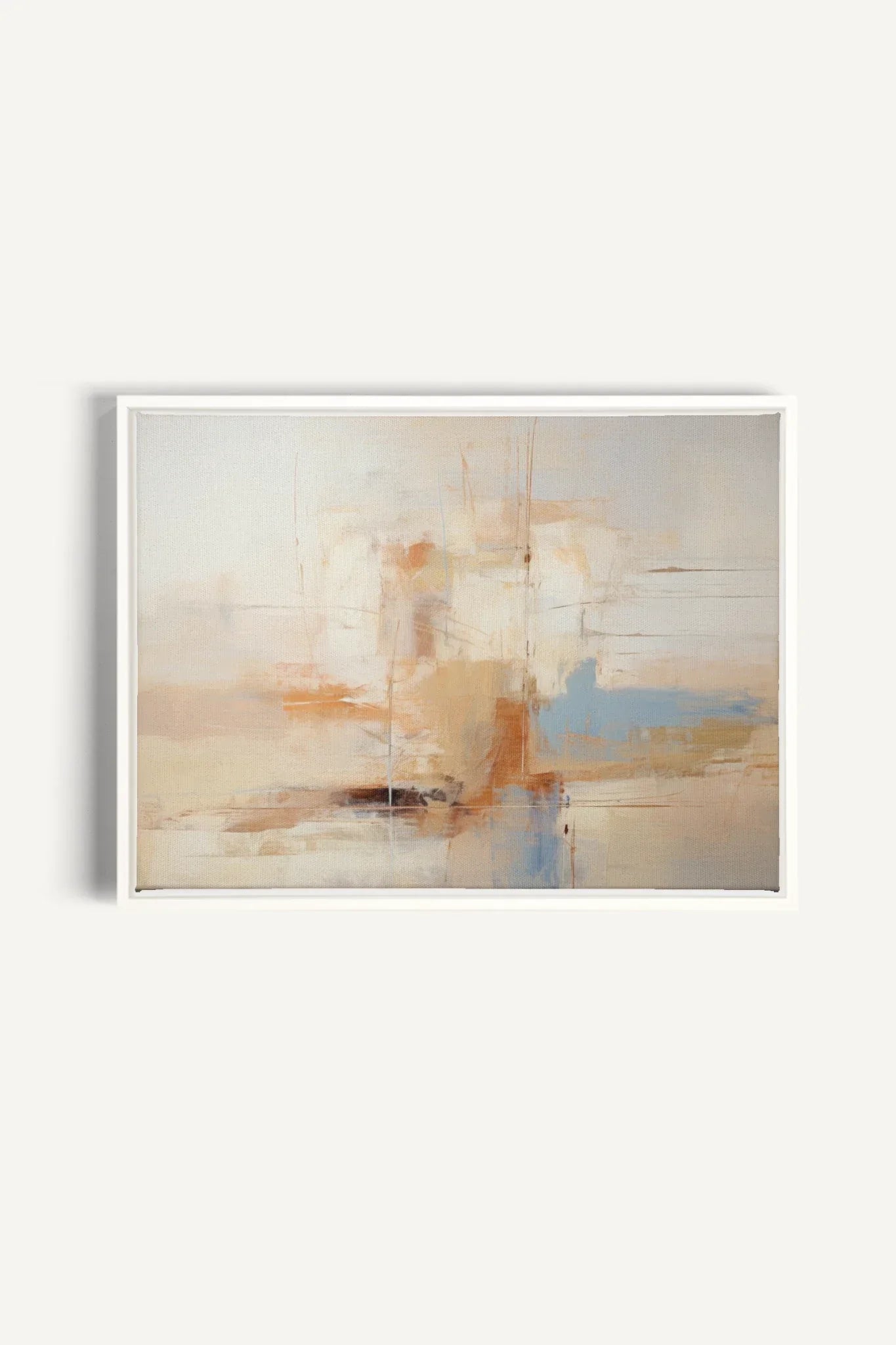 OLEKA CANVAS - VIVID ECHOES, Oeuvre sur toile étirée, encadré Blanc