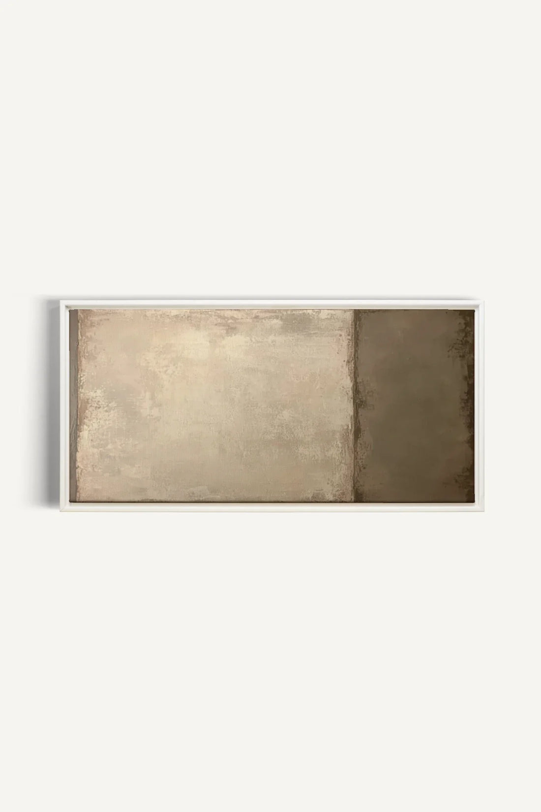 OLEKA CANVAS - VOILE DE TERRE, Oeuvre sur toile étirée, encadré Blanc