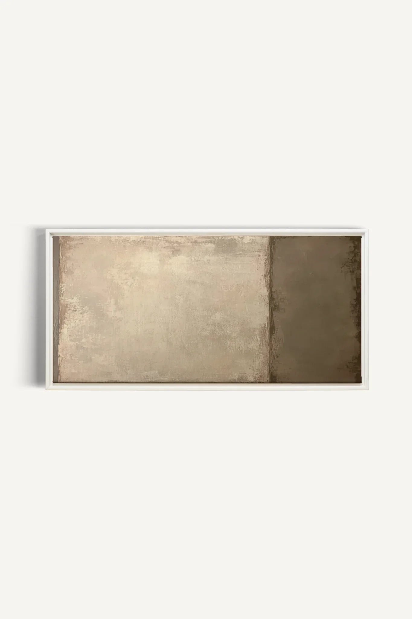 OLEKA CANVAS - VOILE DE TERRE, Oeuvre sur toile étirée, encadré Blanc