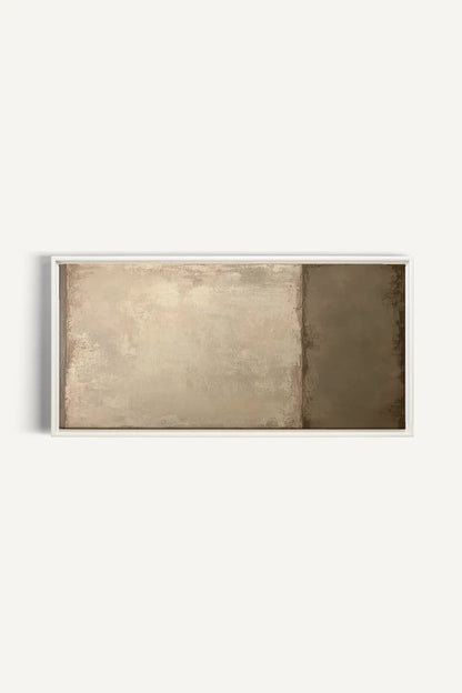 OLEKA CANVAS - VOILE DE TERRE, Oeuvre sur toile étirée, encadré Blanc
