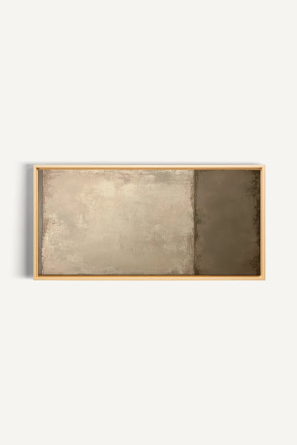 VOILE DE TERRE, Oeuvre sur toile étirée, encadré Naturel Clair
