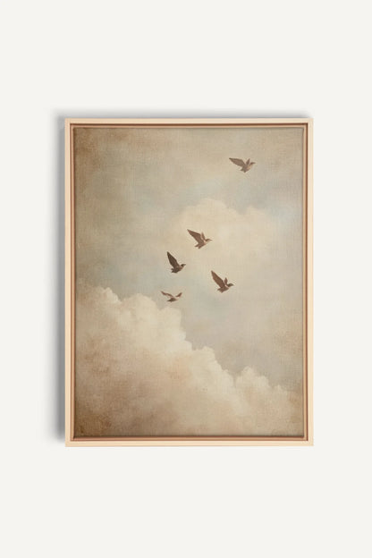 VOLÉE DE SOUVENIRS, Artwork on stretched canvas, framed Natural Light