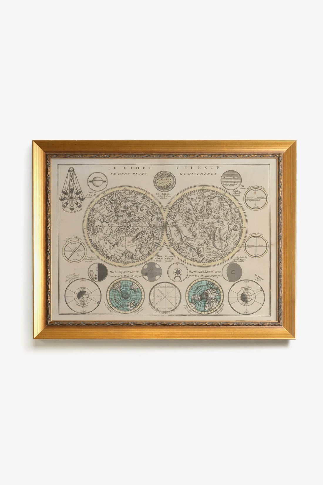 VOÛTE ANCIENNE, Oeuvre sur toile rigide, encadré Vintage Or
