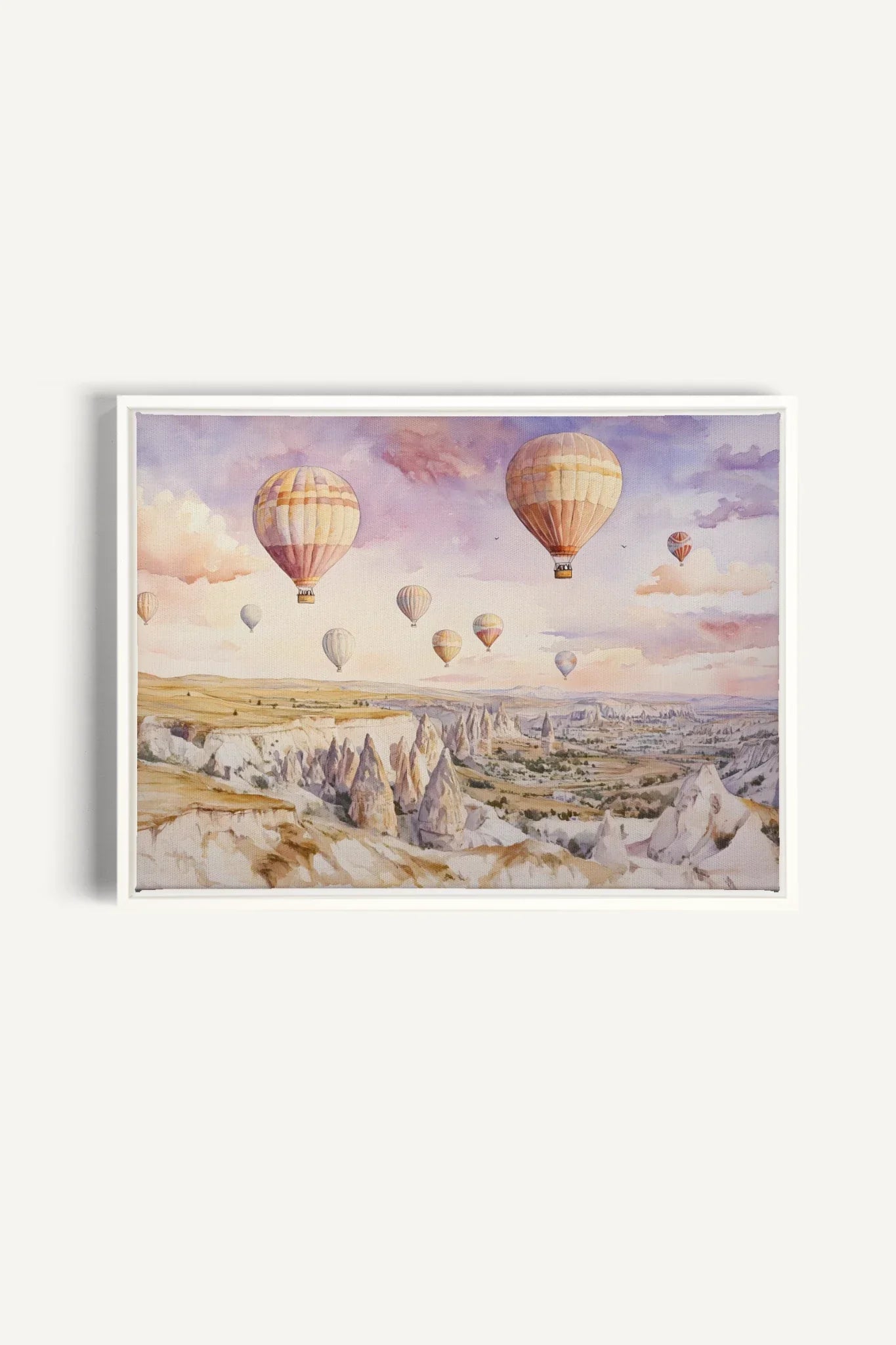 OLEKA CANVAS - VOYAGE CÉLESTE, Oeuvre sur toile étirée, encadré Blanc