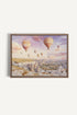 OLEKA CANVAS - VOYAGE CÉLESTE, Oeuvre sur toile étirée, encadré Brun Chêne