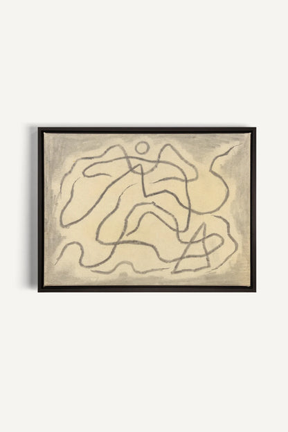 WANDERING LINE, Oeuvre sur toile étirée, encadré Noir