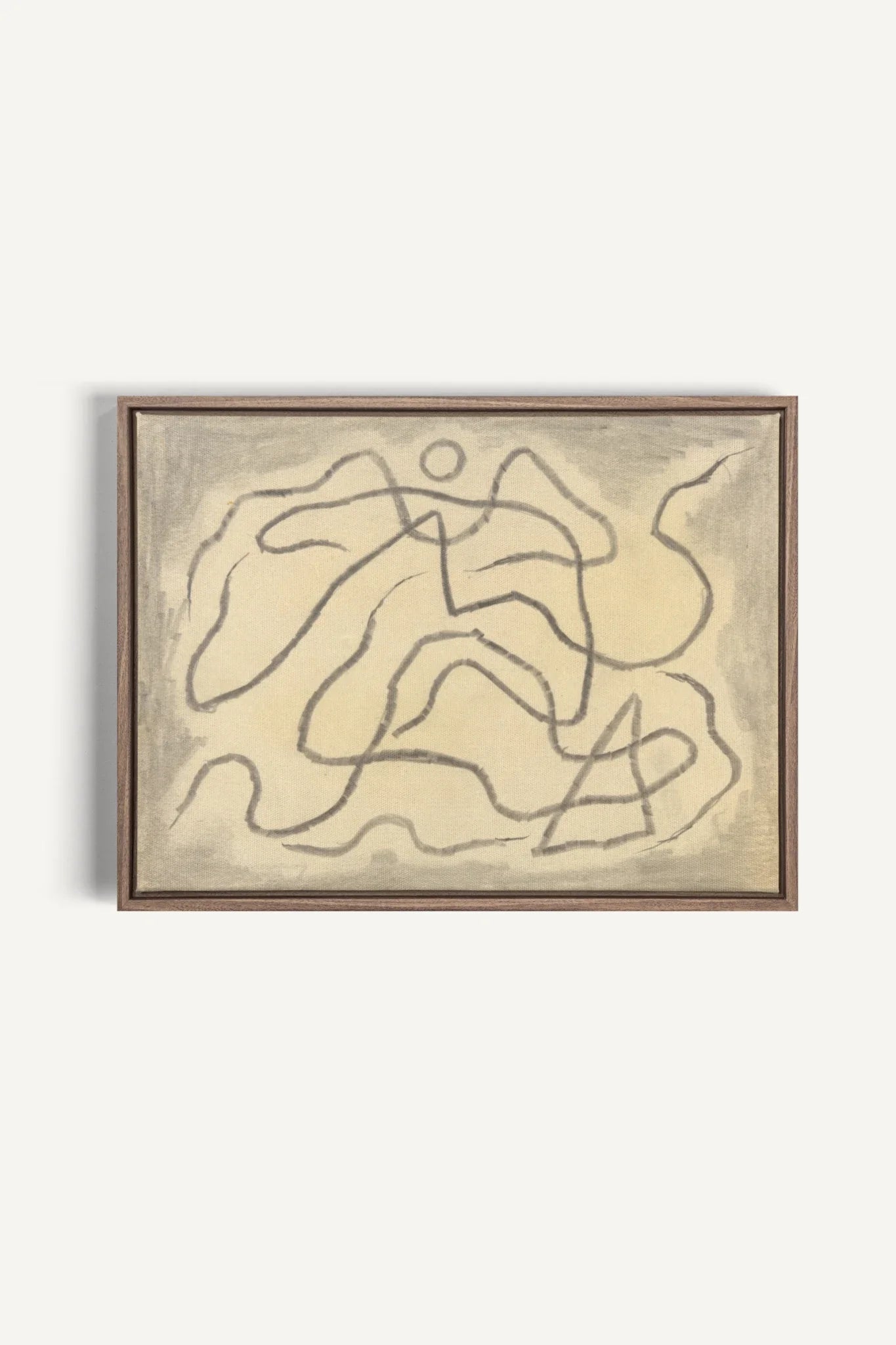 WANDERING LINE, Oeuvre sur toile étirée, encadré Brun Chêne
