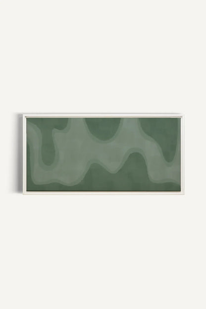 OLEKA CANVAS - WAVES OF SERENITY, Oeuvre sur toile étirée, encadré Blanc