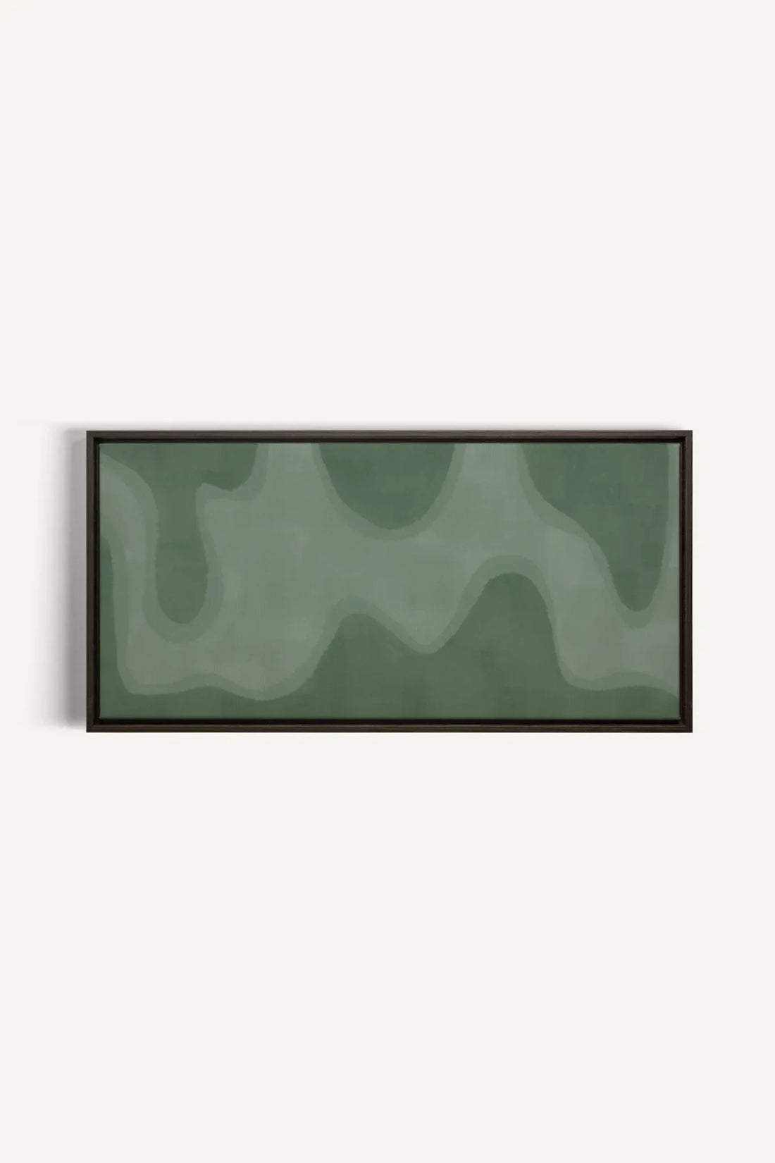 OLEKA CANVAS - WAVES OF SERENITY, Oeuvre sur toile étirée, encadré Brun Noyer