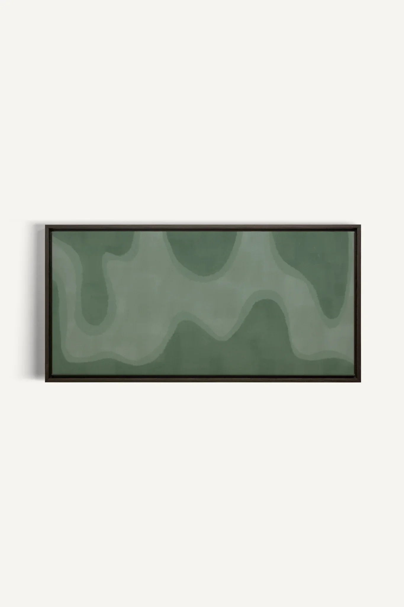 OLEKA CANVAS - WAVES OF SERENITY, Oeuvre sur toile étirée, encadré Brun Noyer