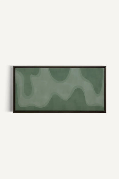 OLEKA CANVAS - WAVES OF SERENITY, Oeuvre sur toile étirée, encadré Brun Noyer