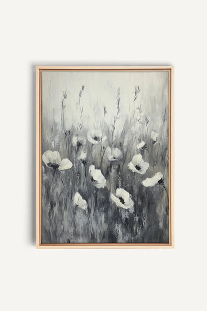 WHITE VEIL, Artwork on stretched canvas, framed Natural Light