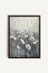 OLEKA CANVAS - WHITE VEIL, Oeuvre sur toile étirée, encadré Brun Noyer