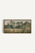 WILD MEADOW toile étirée encadré brun chêne