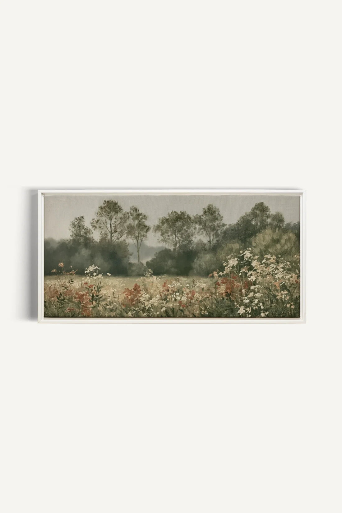 WILD MEADOW toile étirée encadré blanc
