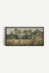 WILD MEADOW toile étirée encadré brun noyer