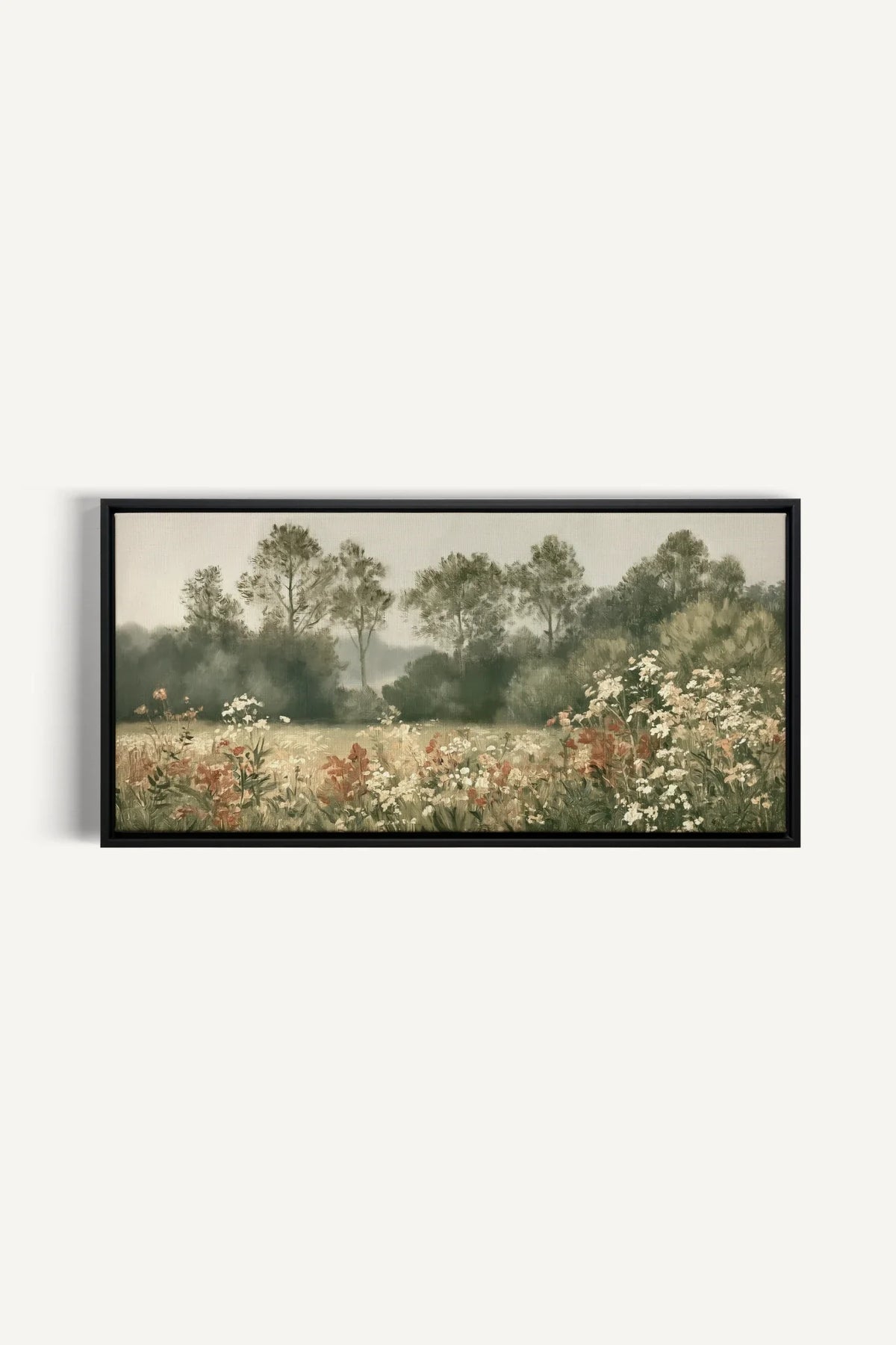 WILD MEADOW toile étirée encadré noir