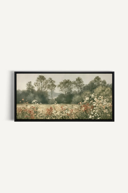 WILD MEADOW toile étirée encadré noir