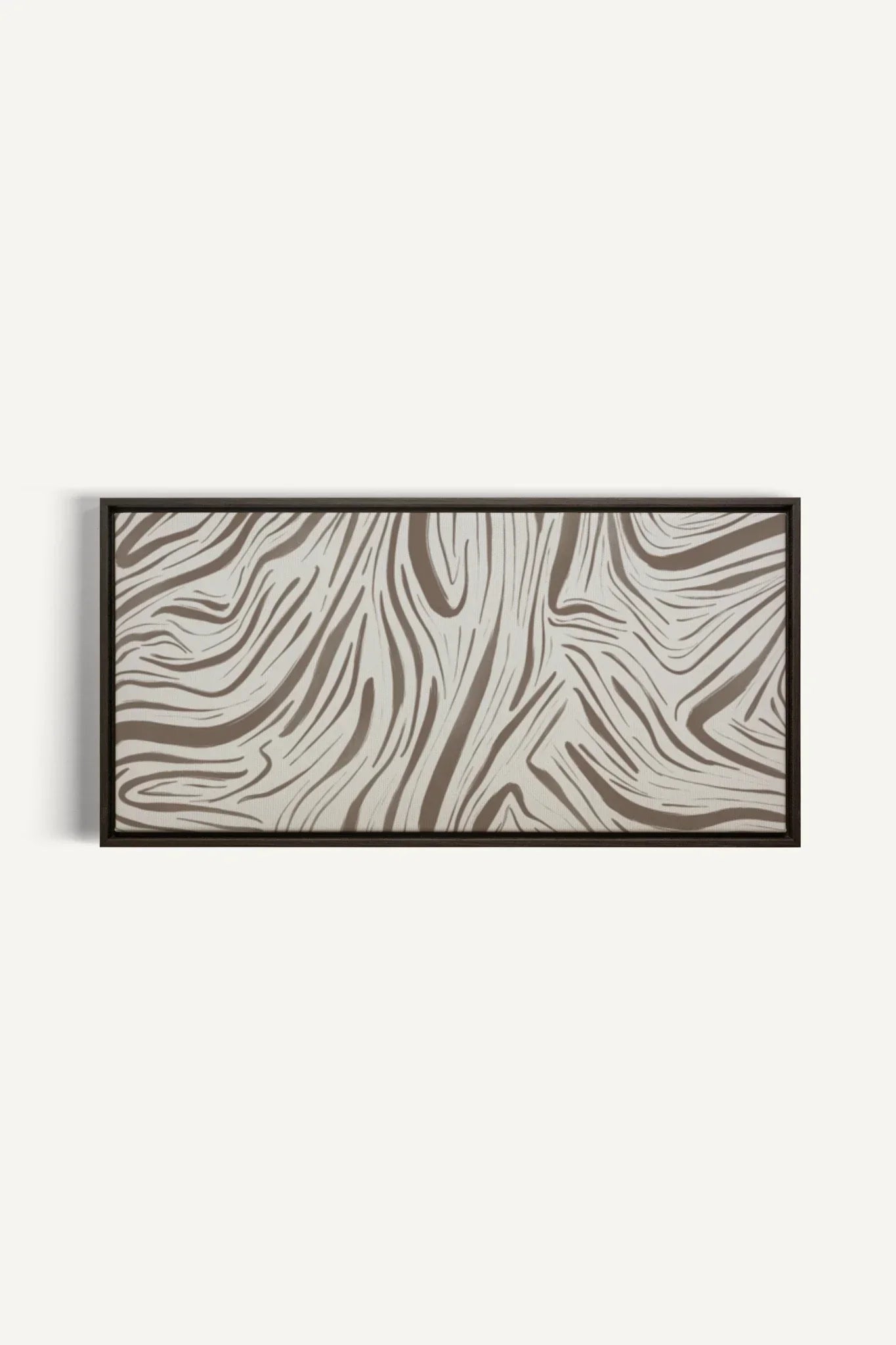 OLEKA CANVAS - WILD WAVES, Oeuvre sur toile étirée, encadré Brun Noyer