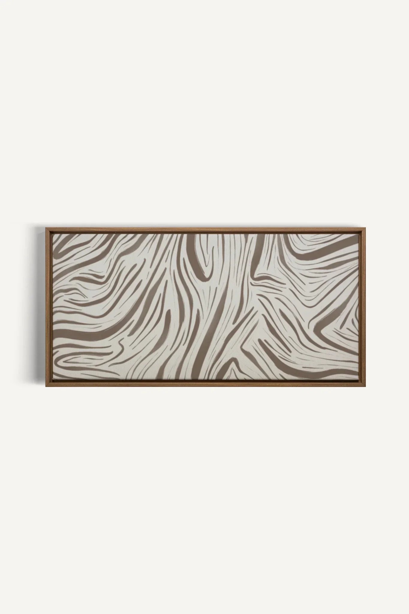 OLEKA CANVAS - WILD WAVES, Oeuvre sur toile étirée, encadré Brun Chêne
