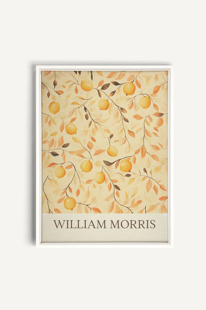 OLEKA CANVAS - WILLIAM MORRIS II, Oeuvre sur toile étirée, encadré Blanc