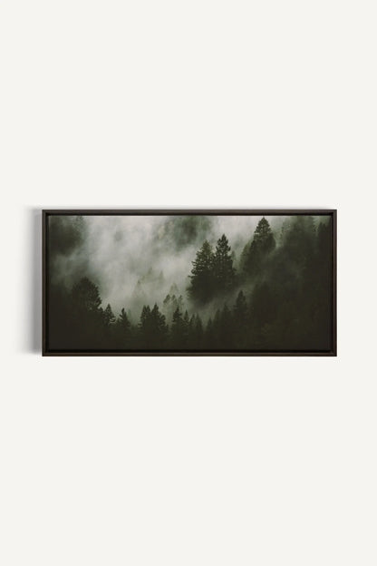 WOODLAND VEIL, Oeuvre sur toile étirée, encadré Brun Noyer