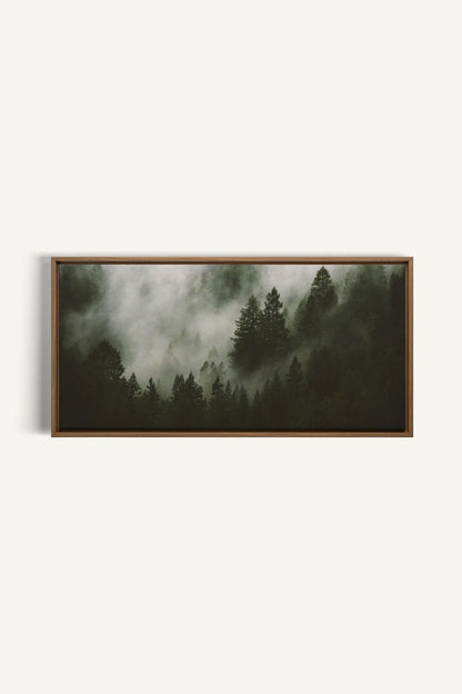 WOODLAND VEIL, Oeuvre sur toile étirée, encadré Brun Chêne
