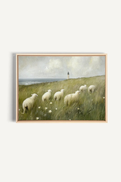 OLEKA CANVAS - WOOL &amp; WIND, Oeuvre sur toile étirée, encadré Naturel Clair