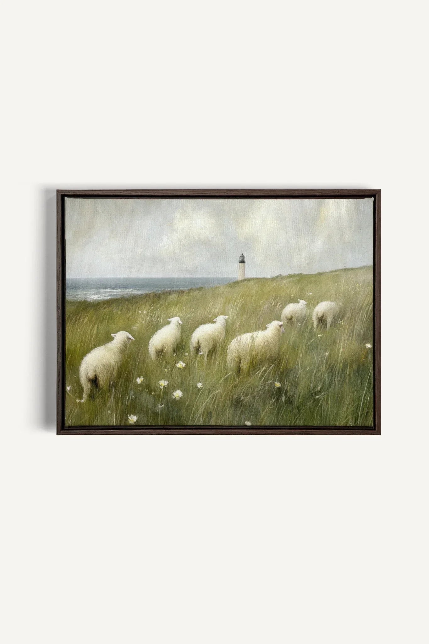 OLEKA CANVAS - WOOL &amp; WIND, Oeuvre sur toile étirée, encadré Brun Noyer