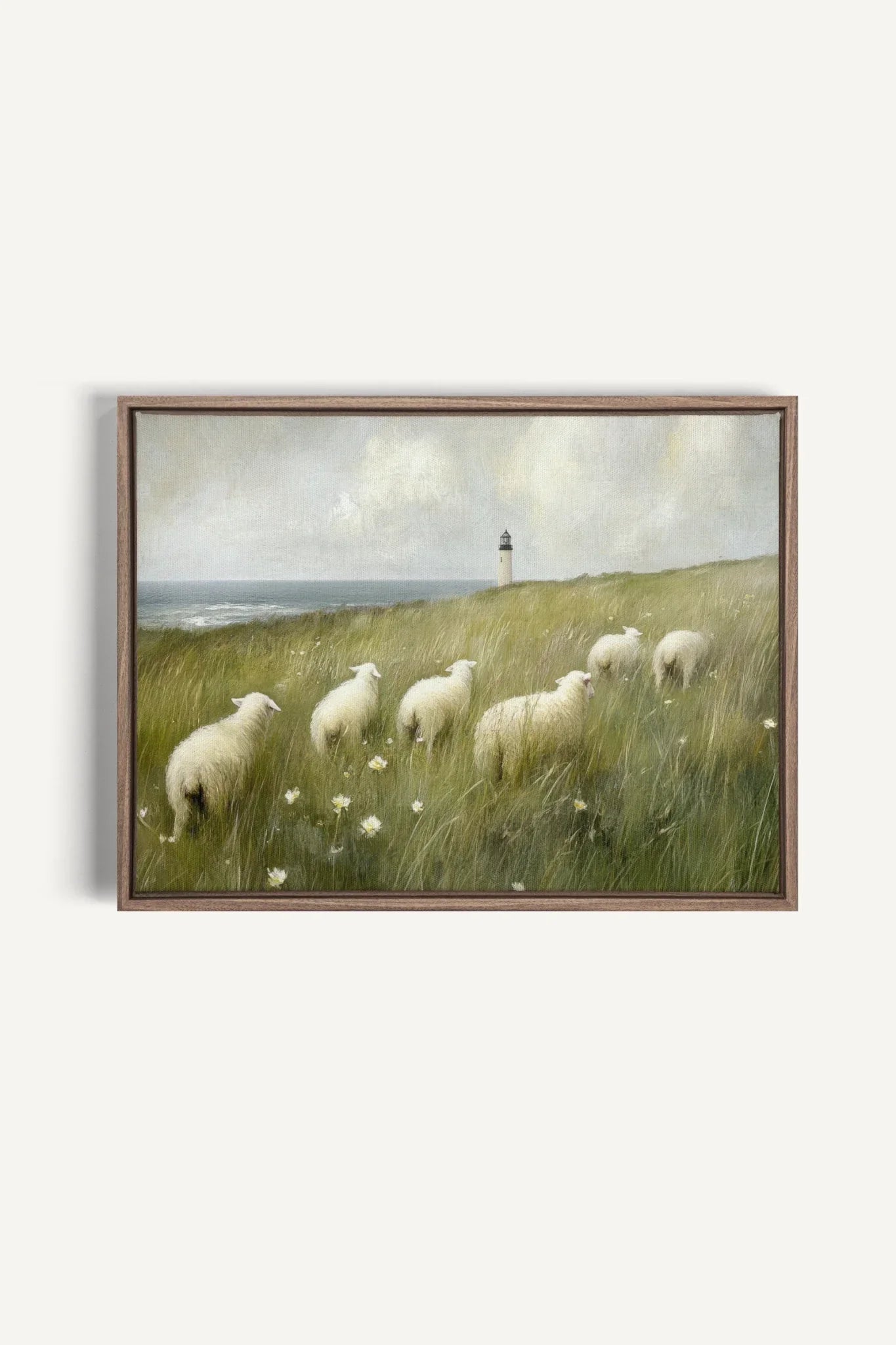 OLEKA CANVAS - WOOL &amp; WIND, Oeuvre sur toile étirée, encadré Brun Chêne