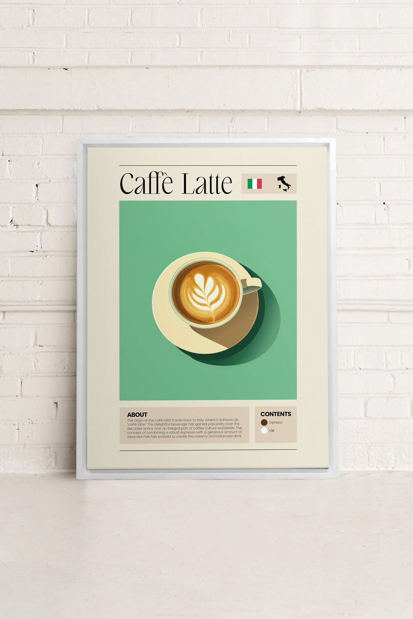 CAFFÈ LATTE, Work on stretched canvas