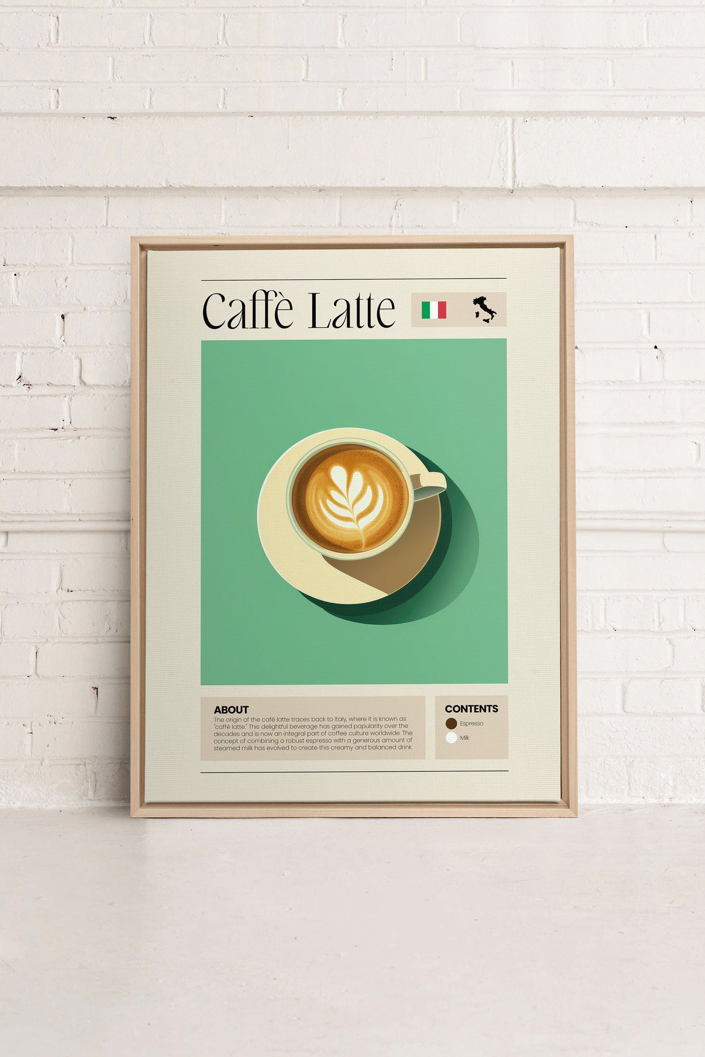 CAFFÈ LATTE, Work on stretched canvas