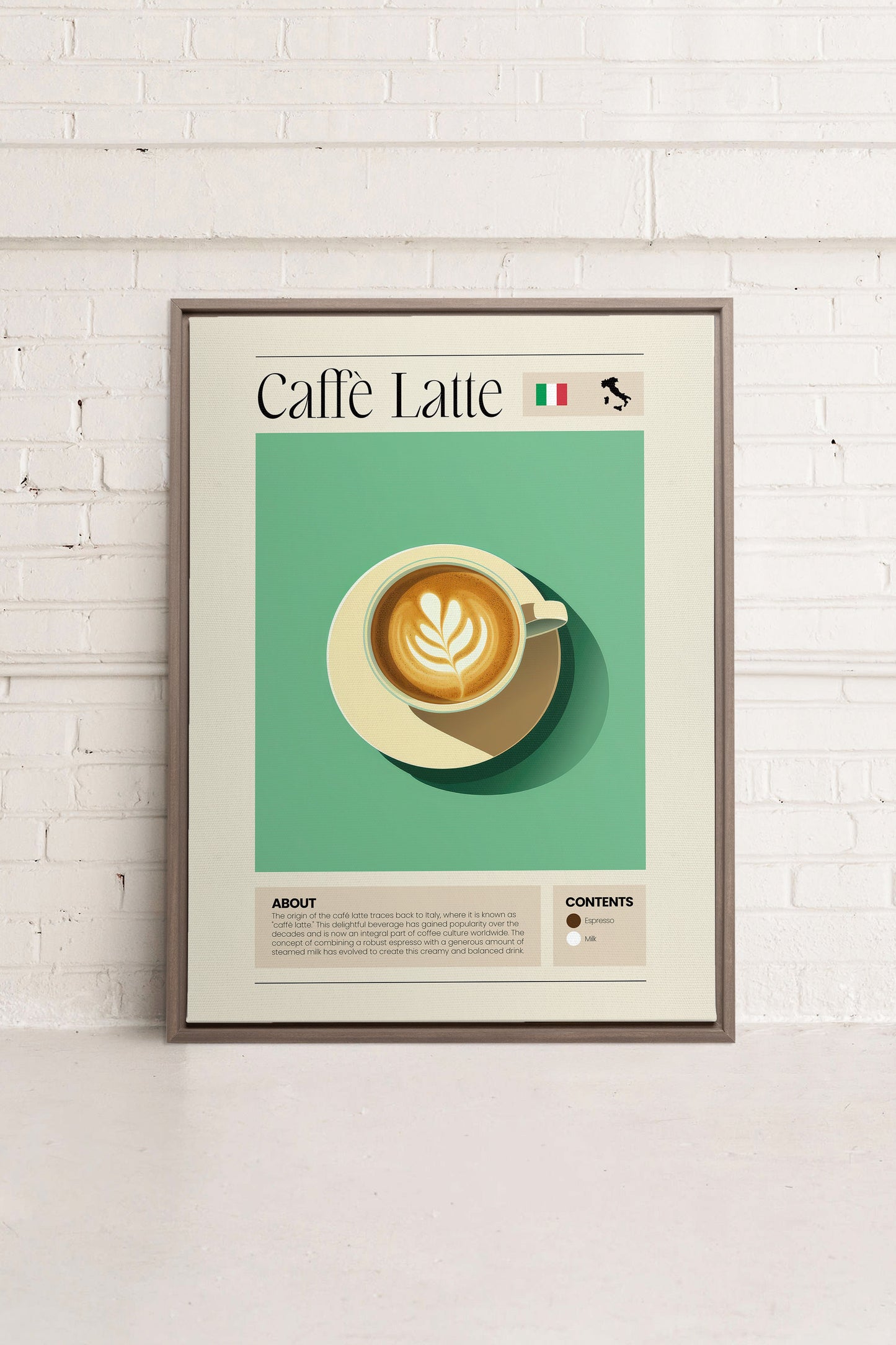 CAFFÈ LATTE, Work on stretched canvas