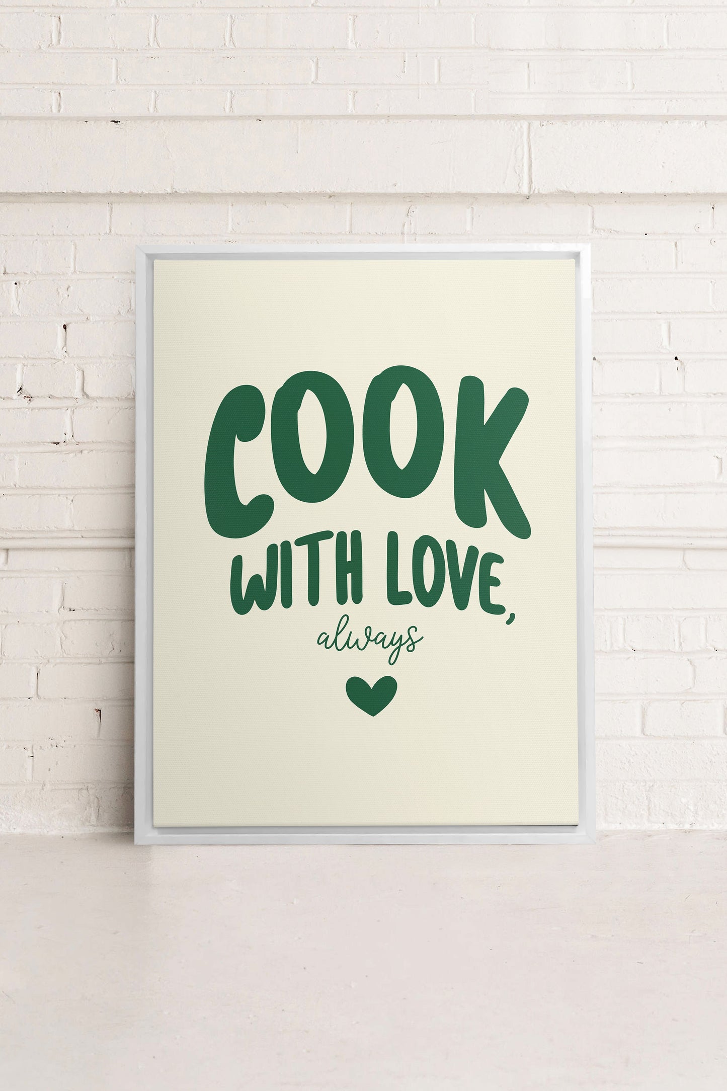 COOK WITH LOVE, Oeuvre sur toile étirée