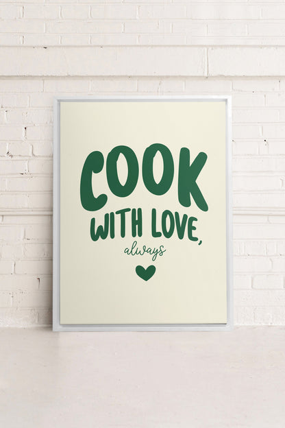 COOK WITH LOVE, Oeuvre sur toile étirée