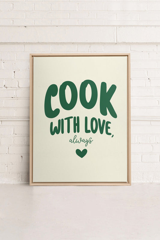 COOK WITH LOVE, Work on stretched canvas