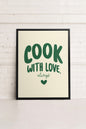 COOK WITH LOVE, Oeuvre sur toile étirée